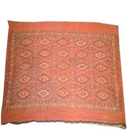 Small Faded Turkmen Repeating-Gul Rug