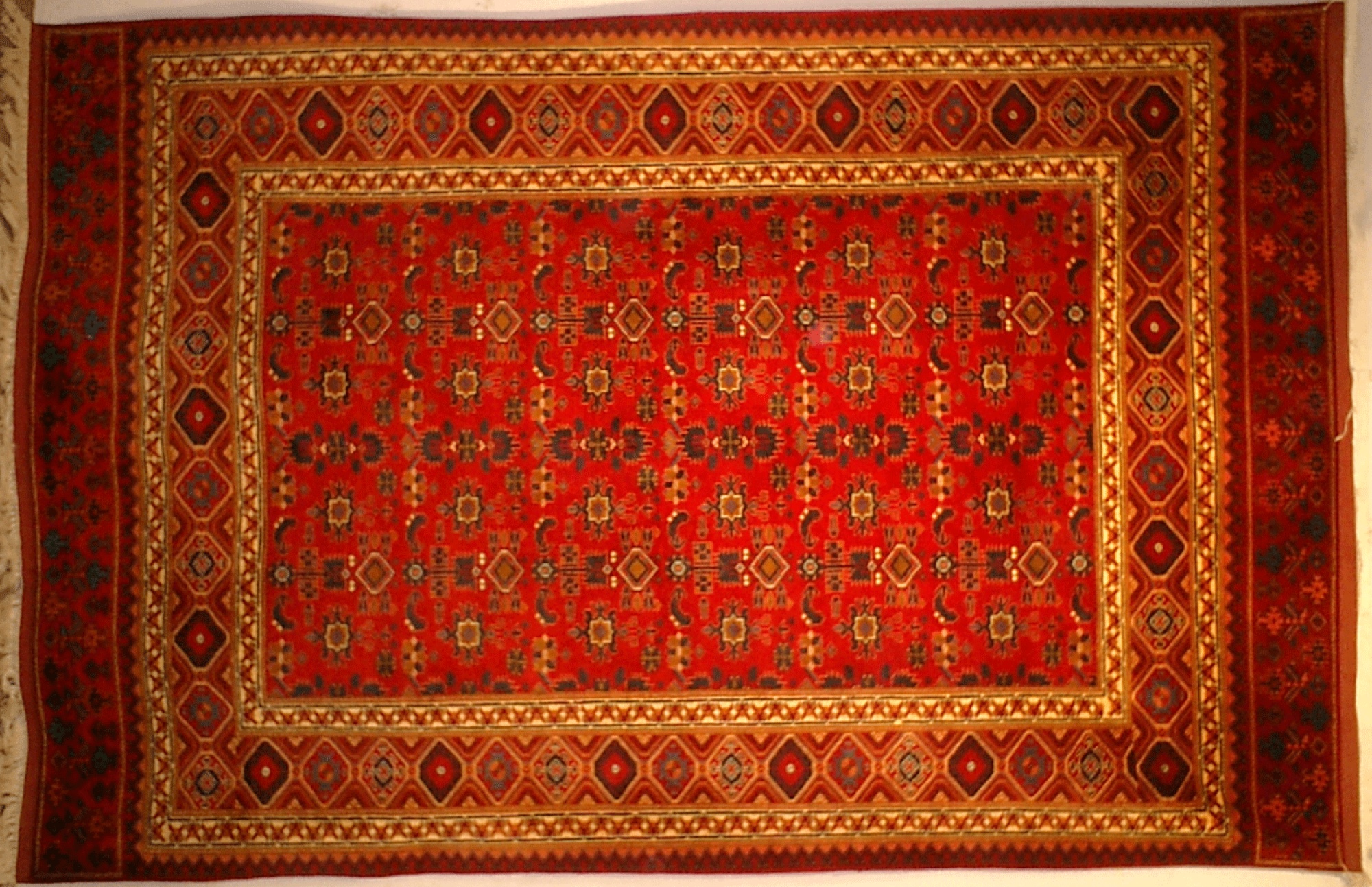 Turkmen Beshir Carpet with All-Over Güls