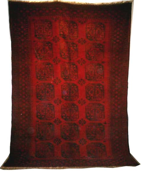 Afghan Ersari Main Carpet with Filpa Güls