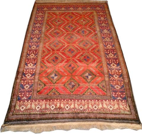 Baluch Tribal Rug with Diamond Lattice