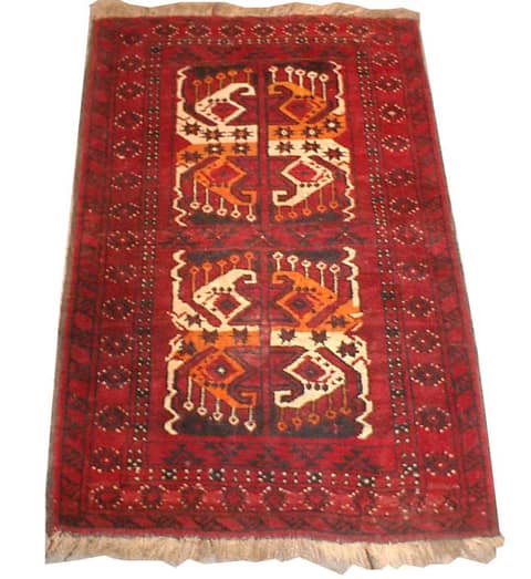 Ersari Tribal Rug with Paired Kejebe Panels