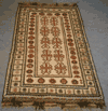 Ivory-Ground Village Rug with Cruciform Medallions