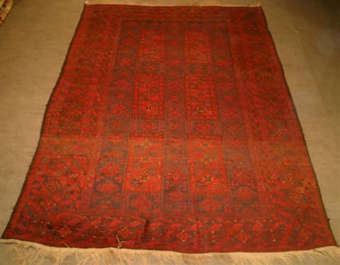 Ersari Beshir Rug with Striped Güli Panels