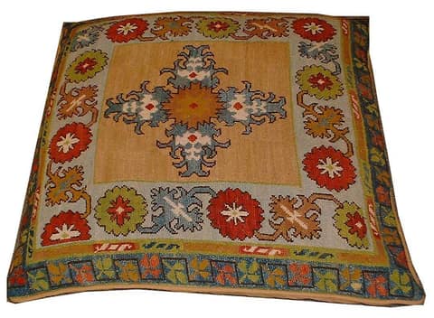 Central Medallion Cushion Cover with Rosette Border