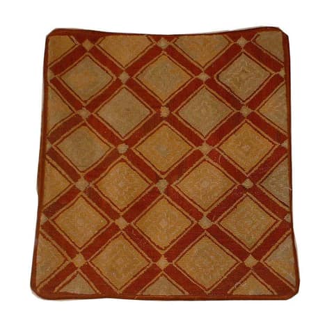 Rust and Tan Cushion Cover in Diamond Trellis