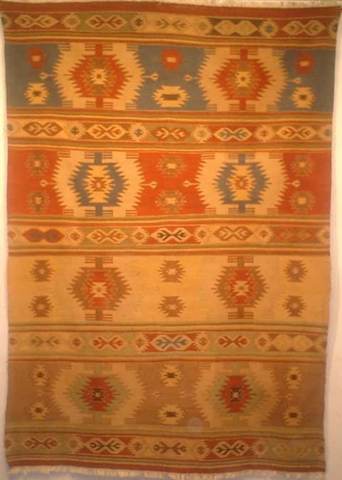 Anatolian Kilim-Style Banded Soumak