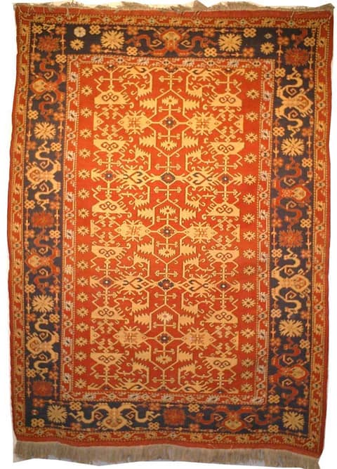 Caucasian Dragon-Border Hooked Palmette Soumak