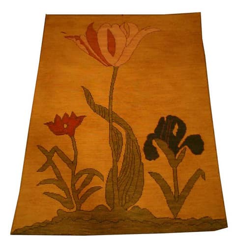 Minimal Tulip and Iris Trio on Gold