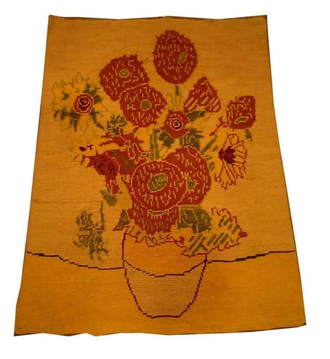 Sunflowers in a Vase, Van Gogh Homage Panel