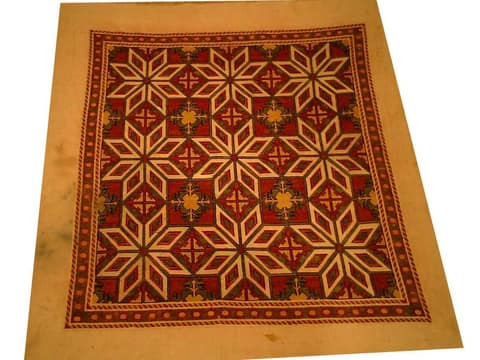 Eight-Point Star Tumbling-Block Geometric Square