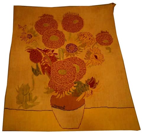 Vincent Sunflowers Vase, Van Gogh Tribute Panel